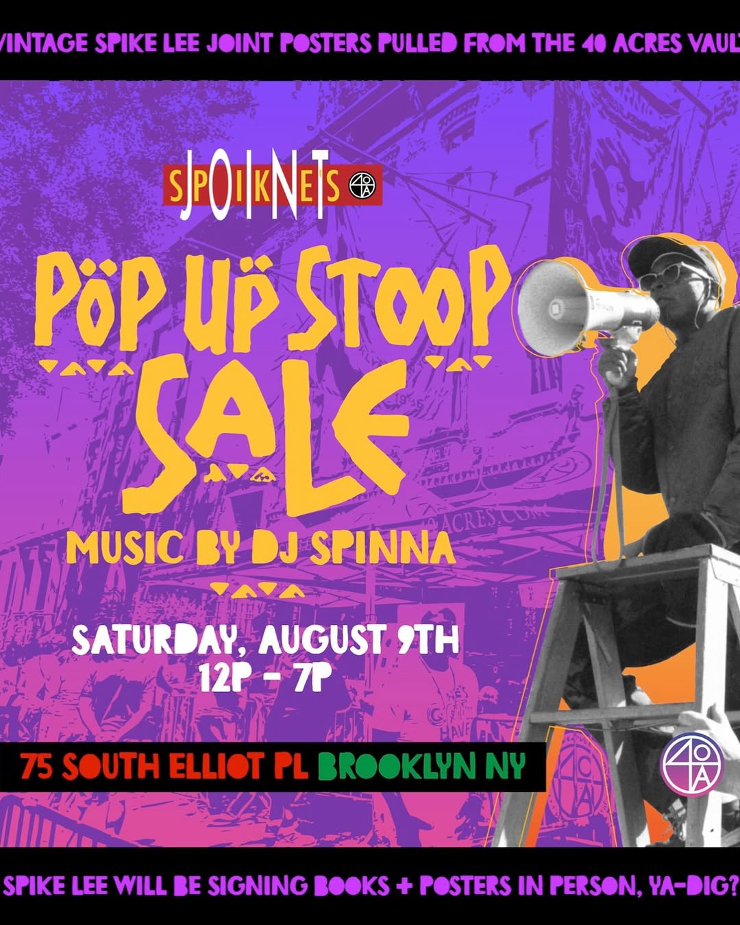 DJ SPINNA @ SPIKE's Joint Pop Up Stoop Sale (BK NY)